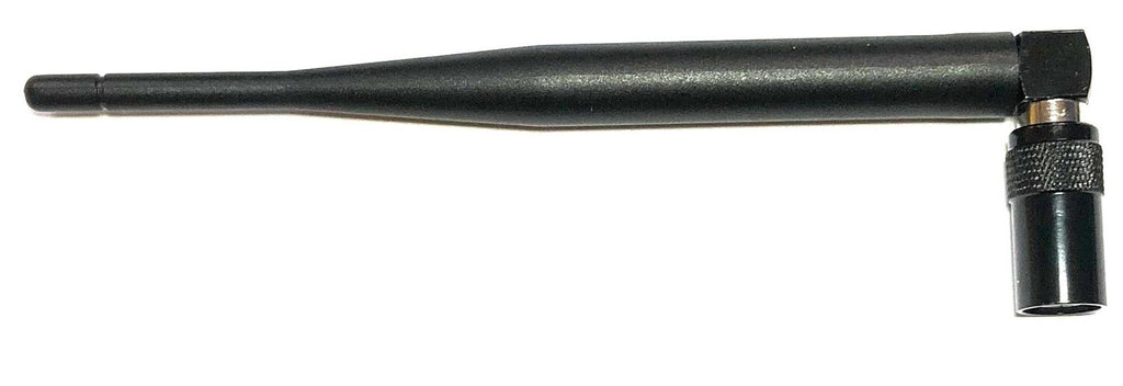Black metal antenna on a white background
